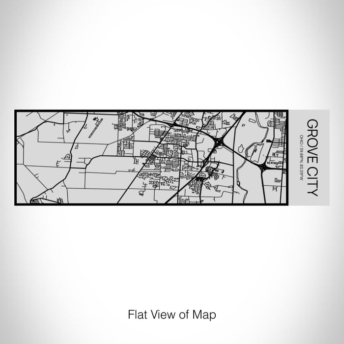 Rendered View of Grove City Ohio Map on 10oz Stainless Steel Insulated Cup with Sipping Lid