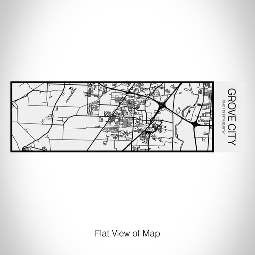 Rendered View of Grove City Ohio Map on 10oz Stainless Steel Insulated Cup in Matte White with Sliding Lid