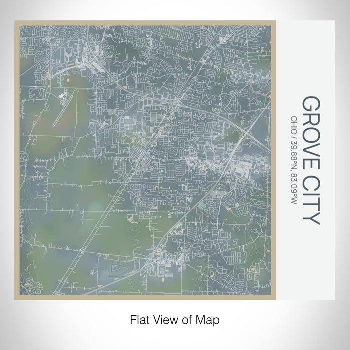 Rendered View of Grove City Ohio Map on 17oz Stainless Steel Insulated Tumbler in Afternoon Map Style