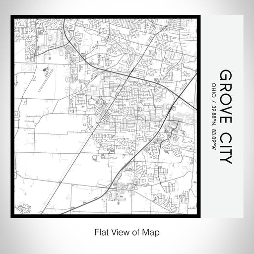 Rendered View of Grove City Ohio Map on 17oz Stainless Steel Insulated Tumbler in Classic Map Style