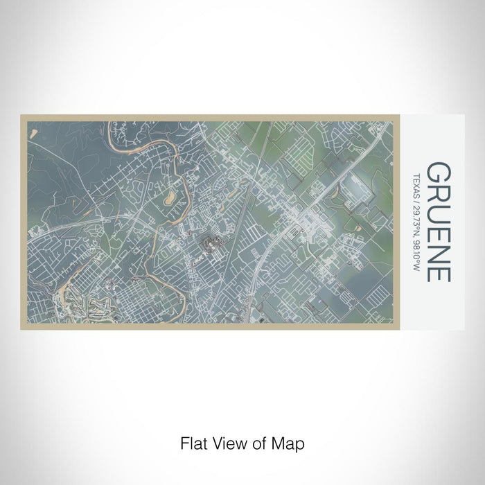 Rendered View of Gruene Texas Map on 17oz Stainless Steel Insulated Bottle with printed afternoon style map