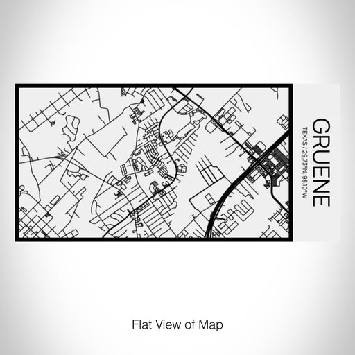 Rendered View of Gruene Texas Map on 17oz Stainless Steel Insulated Cola Bottle in Stainless in Matte White