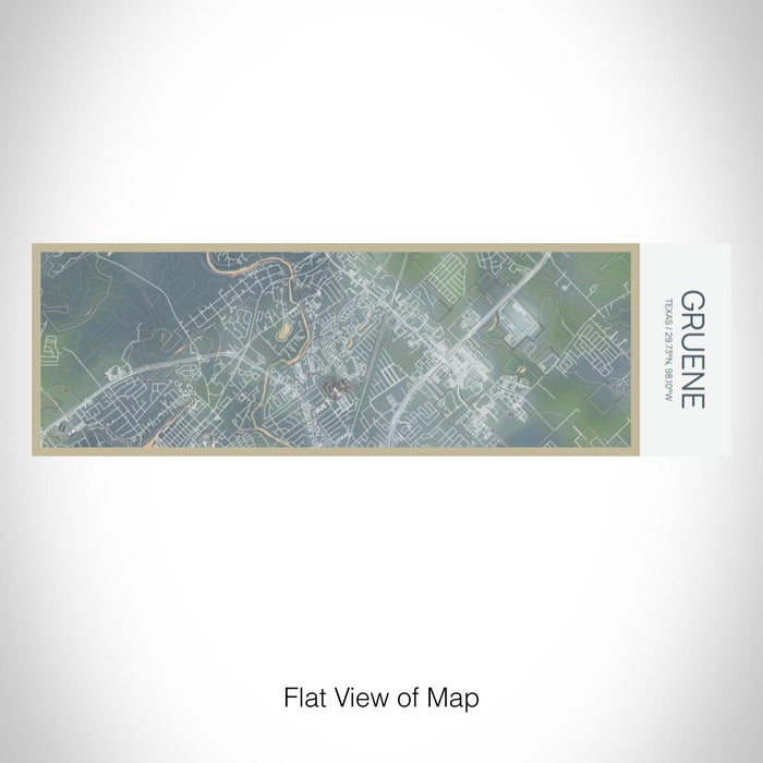 Rendered View of Gruene Texas Map on 10oz Stainless Steel Insulated Cup in Afternoon with Sliding Lid