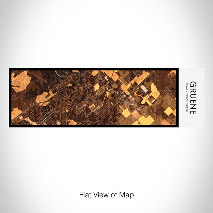 Rendered View of Gruene Texas Map on 10oz Stainless Steel Insulated Cup in Ember with Sliding Lid