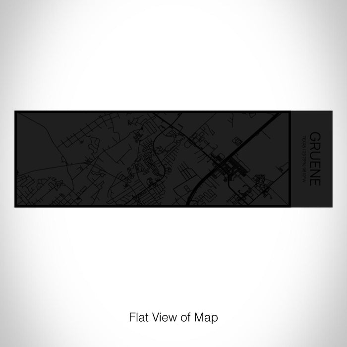 Rendered View of Gruene Texas Map on 10oz Stainless Steel Insulated Cup in Matte Black with Sliding Lid