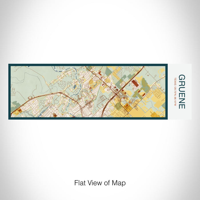 Rendered View of Gruene Texas Map on 10oz Stainless Steel Insulated Cup in Woodblock with Sliding Lid