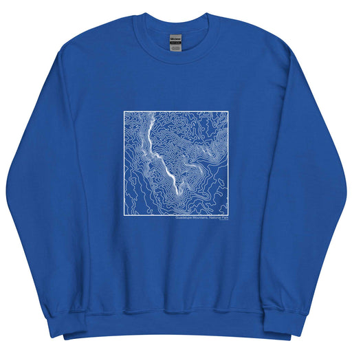 Guadalupe Mountains National Park Topographic  Map Unisex Crewneck Sweater with City inscription in Royal Blue