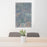 24x36 Gypsum Colorado Map Print Portrait Orientation in Afternoon Style Behind 2 Chairs Table and Potted Plant