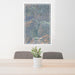 24x36 Gypsum Colorado Map Print Portrait Orientation in Afternoon Style Behind 2 Chairs Table and Potted Plant