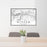 24x36 Gypsum Colorado Map Print Lanscape Orientation in Classic Style Behind 2 Chairs Table and Potted Plant