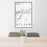 24x36 Gypsum Colorado Map Print Portrait Orientation in Classic Style Behind 2 Chairs Table and Potted Plant