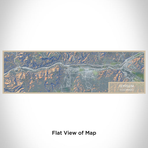 Flat View of Map Custom Gypsum Colorado Map Enamel Mug in Afternoon