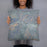 Person holding 18x18 Custom Gypsum Colorado Map Throw Pillow in Afternoon