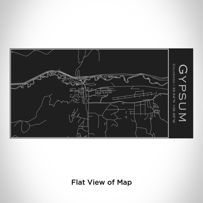 Rendered View of Gypsum Colorado Map Engraving on 17oz Stainless Steel Insulated Cola Bottle in Black