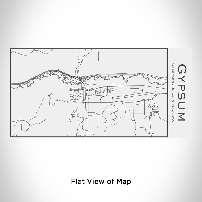 Rendered View of Gypsum Colorado Map Engraving on 17oz Stainless Steel Insulated Cola Bottle in White