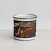 Front View Custom Gypsum Colorado Map Enamel Mug in Ember