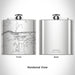 Rendered View of Gypsum Colorado Map Engraving on 6oz Stainless Steel Flask