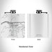 Rendered View of Gypsum Colorado Map Engraving on 6oz Stainless Steel Flask in White