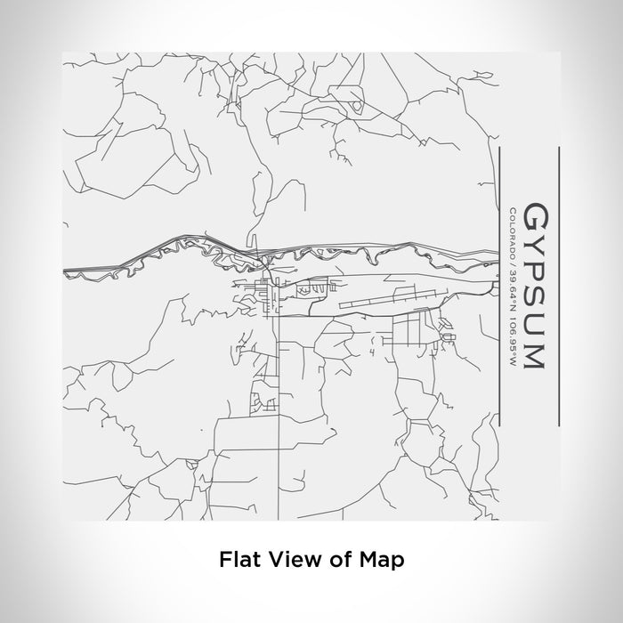 Rendered View of Gypsum Colorado Map Engraving on 17oz Stainless Steel Insulated Tumbler in White