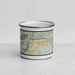 Front View Custom Gypsum Colorado Map Enamel Mug in Woodblock