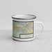 Right View Custom Gypsum Colorado Map Enamel Mug in Woodblock