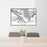 24x36 Haines Alaska Map Print Lanscape Orientation in Classic Style Behind 2 Chairs Table and Potted Plant