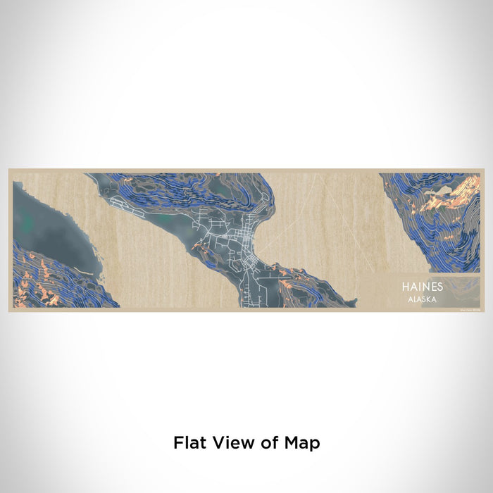 Flat View of Map Custom Haines Alaska Map Enamel Mug in Afternoon