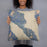 Person holding 18x18 Custom Haines Alaska Map Throw Pillow in Afternoon