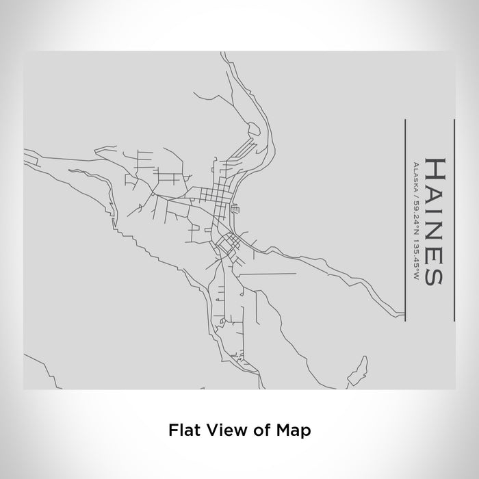 Rendered View of Haines Alaska Map Engraving on 20oz Stainless Steel Insulated Bottle with Bamboo Top