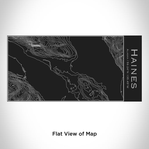 Rendered View of Haines Alaska Map Engraving on 17oz Stainless Steel Insulated Cola Bottle in Black