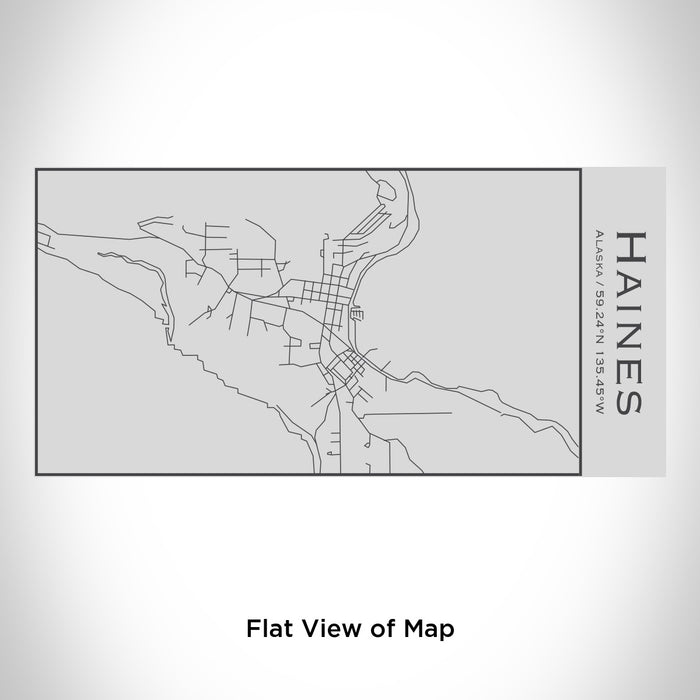 Rendered View of Haines Alaska Map Engraving on 17oz Stainless Steel Insulated Cola Bottle