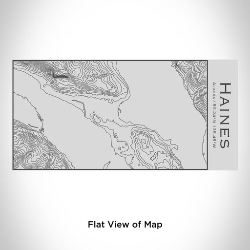 Rendered View of Haines Alaska Map Engraving on 17oz Stainless Steel Insulated Cola Bottle