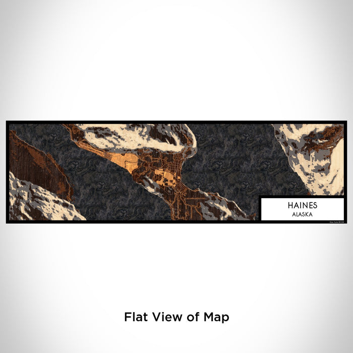 Flat View of Map Custom Haines Alaska Map Enamel Mug in Ember