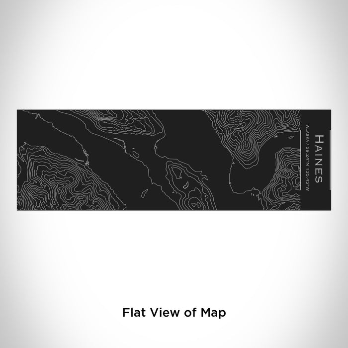 Rendered View of Haines Alaska Map Engraving on 10oz Stainless Steel Insulated Cup with Sliding Lid in Black