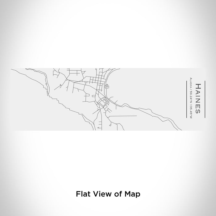 Rendered View of Haines Alaska Map Engraving on 10oz Stainless Steel Insulated Cup with Sliding Lid in White