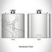 Rendered View of Haines Alaska Map Engraving on 6oz Stainless Steel Flask