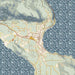 Haines Alaska Map Print in Woodblock Style Zoomed In Close Up Showing Details