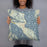 Person holding 18x18 Custom Haines Alaska Map Throw Pillow in Woodblock