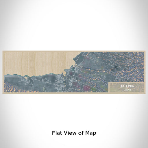 Flat View of Map Custom Haleiwa Hawaii Map Enamel Mug in Afternoon