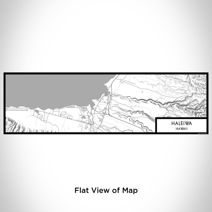Flat View of Map Custom Haleiwa Hawaii Map Enamel Mug in Classic