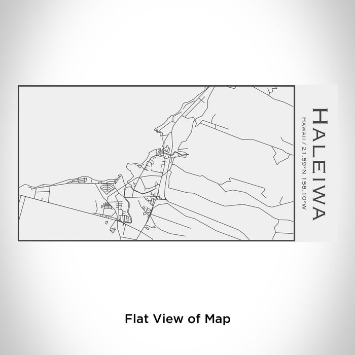 Rendered View of Haleiwa Hawaii Map Engraving on 17oz Stainless Steel Insulated Cola Bottle in White