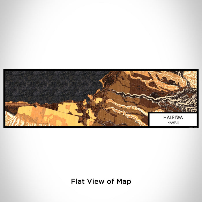 Flat View of Map Custom Haleiwa Hawaii Map Enamel Mug in Ember