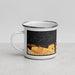 Left View Custom Haleiwa Hawaii Map Enamel Mug in Ember