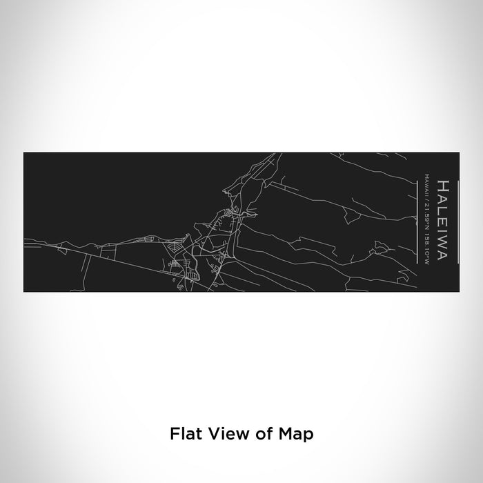 Rendered View of Haleiwa Hawaii Map Engraving on 10oz Stainless Steel Insulated Cup with Sliding Lid in Black