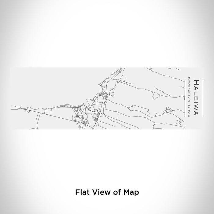 Rendered View of Haleiwa Hawaii Map Engraving on 10oz Stainless Steel Insulated Cup with Sliding Lid in White