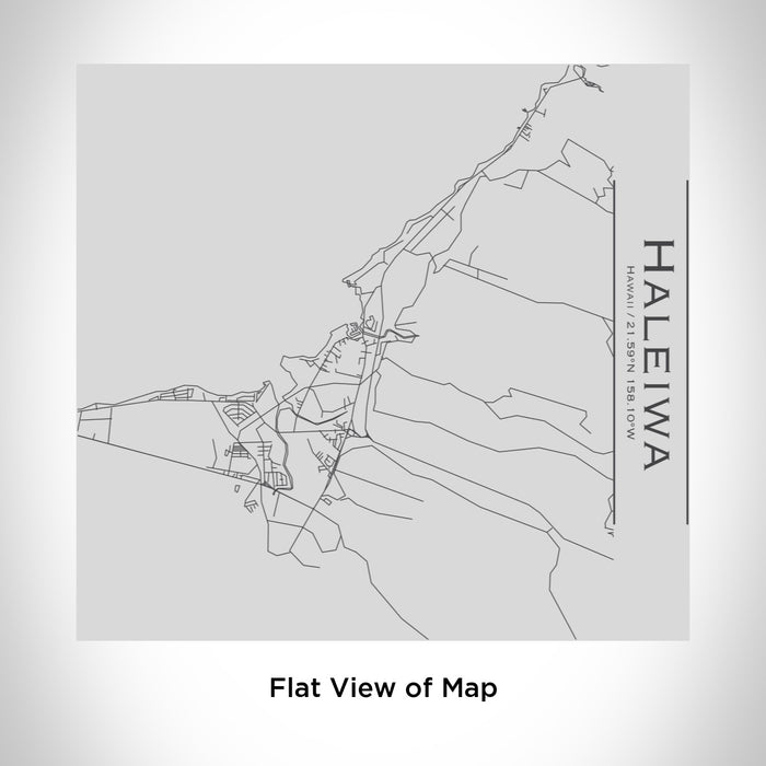 Rendered View of Haleiwa Hawaii Map Engraving on 17oz Stainless Steel Insulated Tumbler