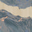 Half Moon Lake Wyoming Map Print in Afternoon Style Zoomed In Close Up Showing Details