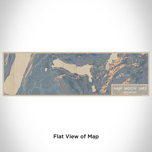 Flat View of Map Custom Half Moon Lake Wyoming Map Enamel Mug in Afternoon