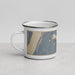 Left View Custom Half Moon Lake Wyoming Map Enamel Mug in Afternoon