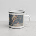 Right View Custom Half Moon Lake Wyoming Map Enamel Mug in Afternoon